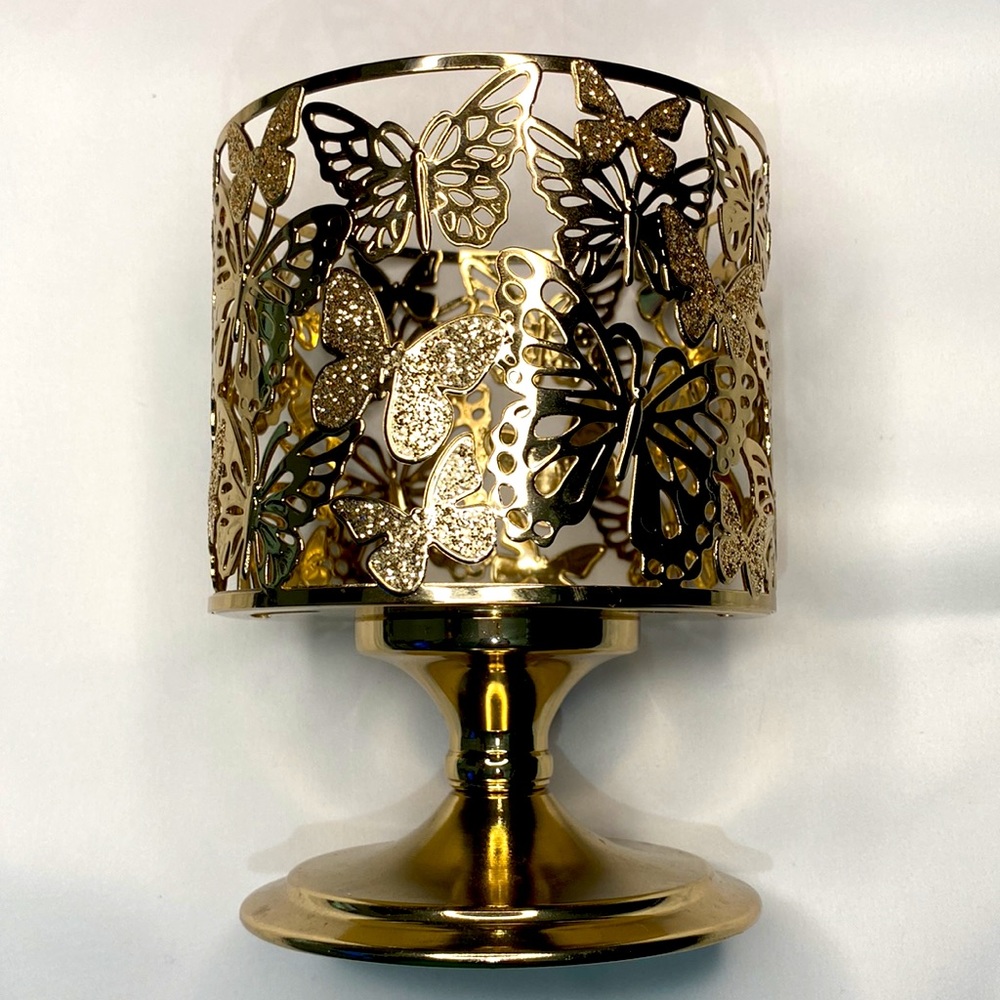 Bath and Body Works Gold Butterfly Candle Holder